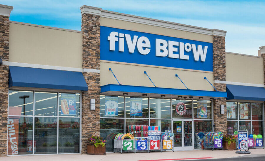 five below exterior store front
